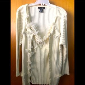 2 Piece Light Sweater Set Women’s XL-Fits like Med